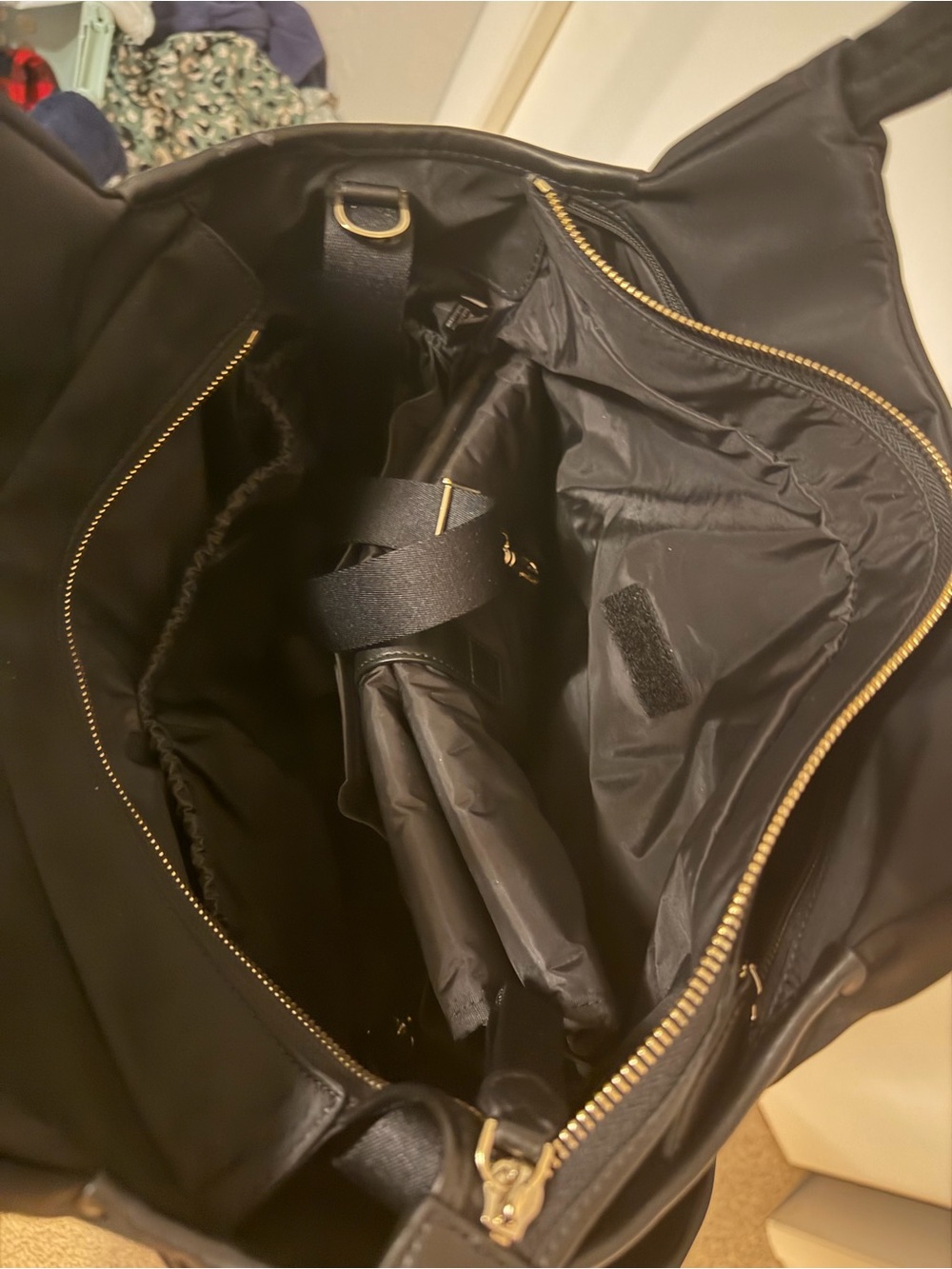 kate spade Black Nylon Tote Diaper Bag with Changing Pad - Picture 3 of 5